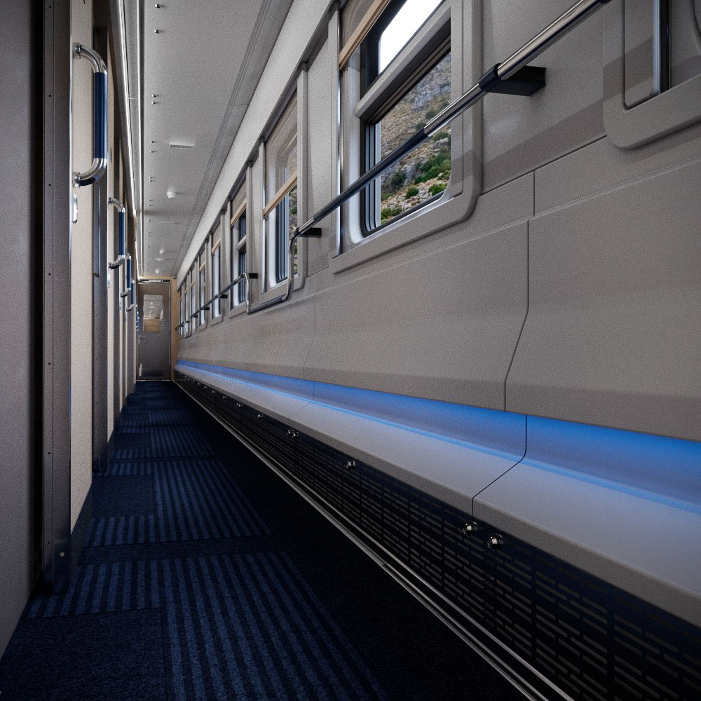 Train interior visualisation - 普象网
