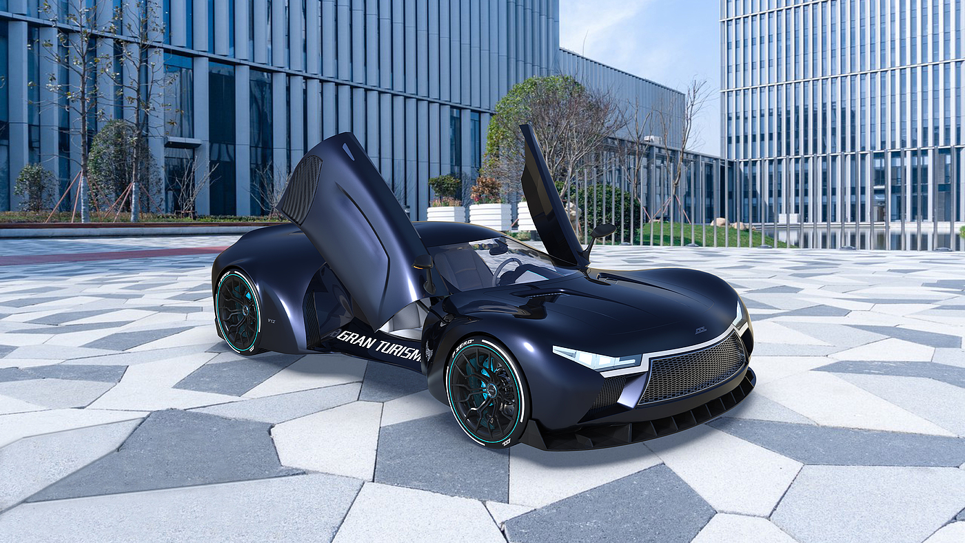 Sports car，automobile，GT sports car，Super run，Scissor doors，Wide body，Automobile design，