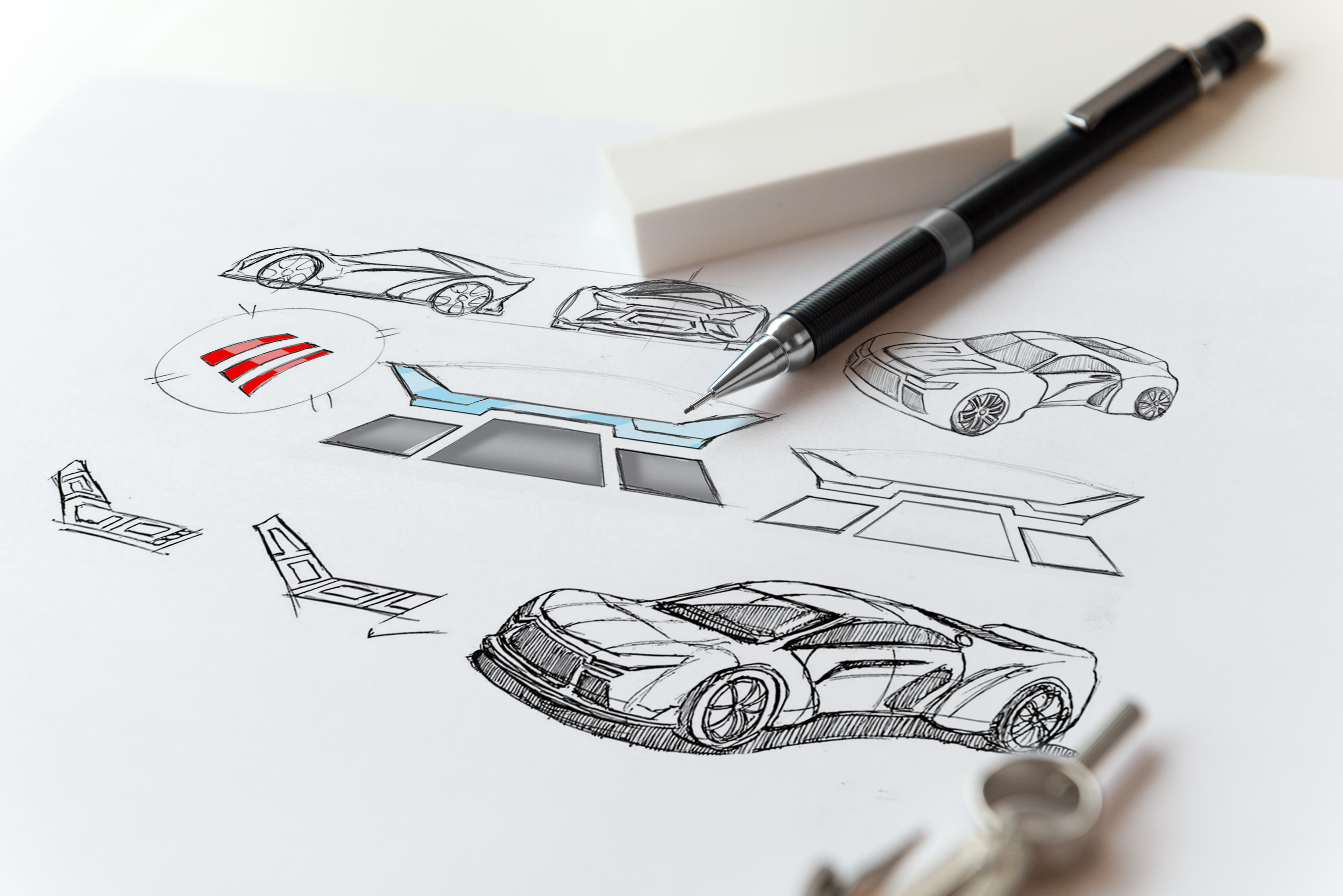 Sports car，automobile，GT sports car，Super run，Scissor doors，Wide body，Automobile design，