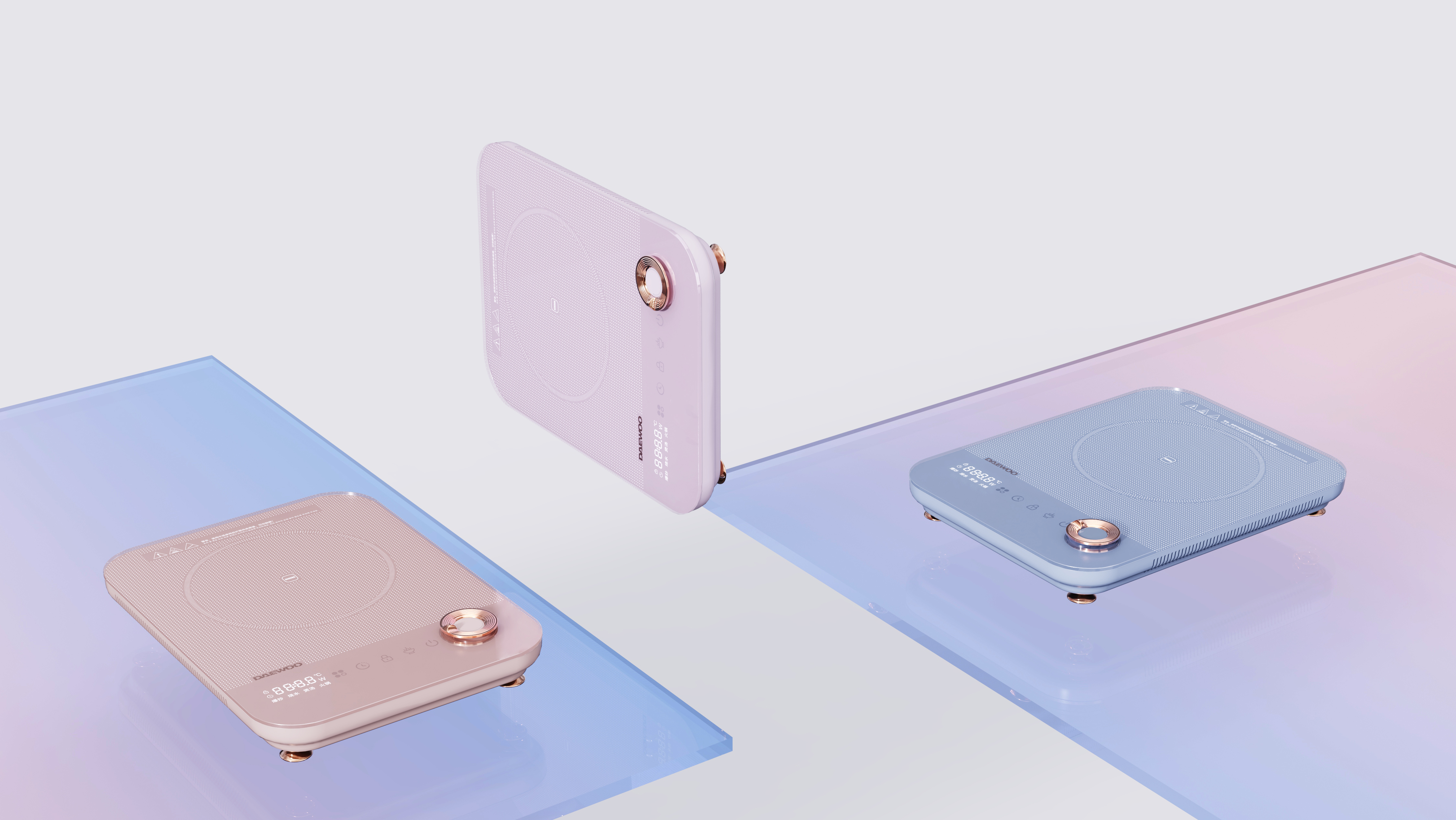 product design，Electromagnetic furnace，Kitchen appliances，Macro wing design，Product rendering，Daewoo，