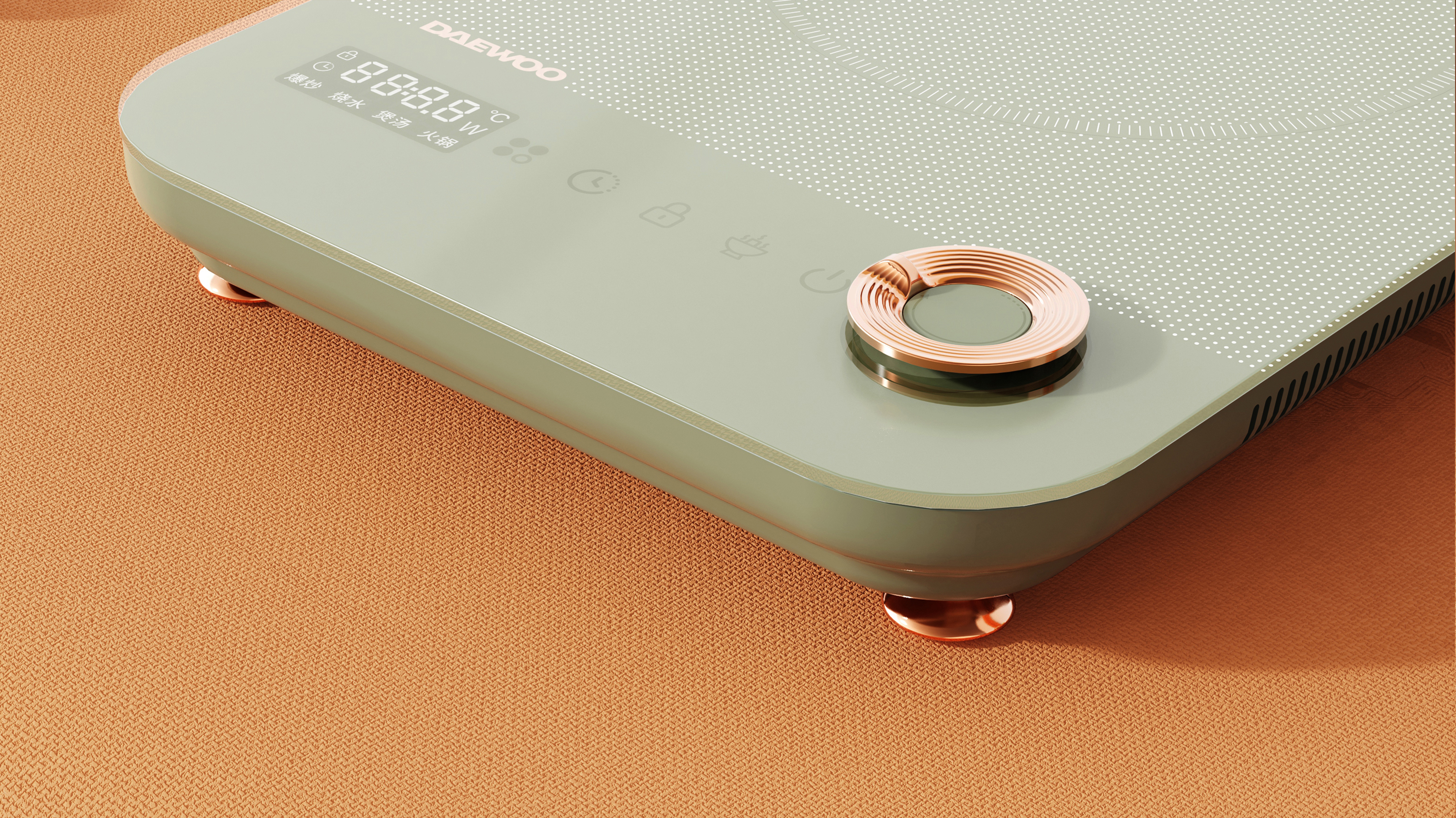 product design，Electromagnetic furnace，Kitchen appliances，Macro wing design，Product rendering，Daewoo，