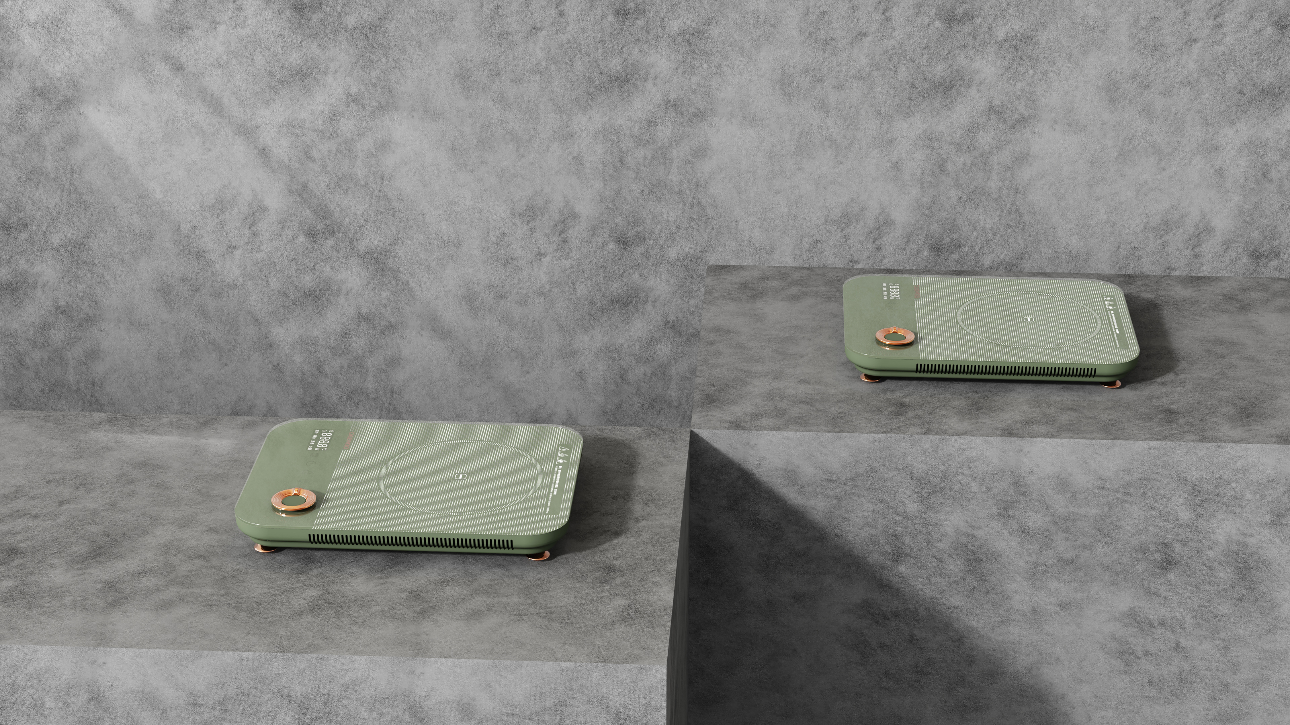 product design，Electromagnetic furnace，Kitchen appliances，Macro wing design，Product rendering，Daewoo，