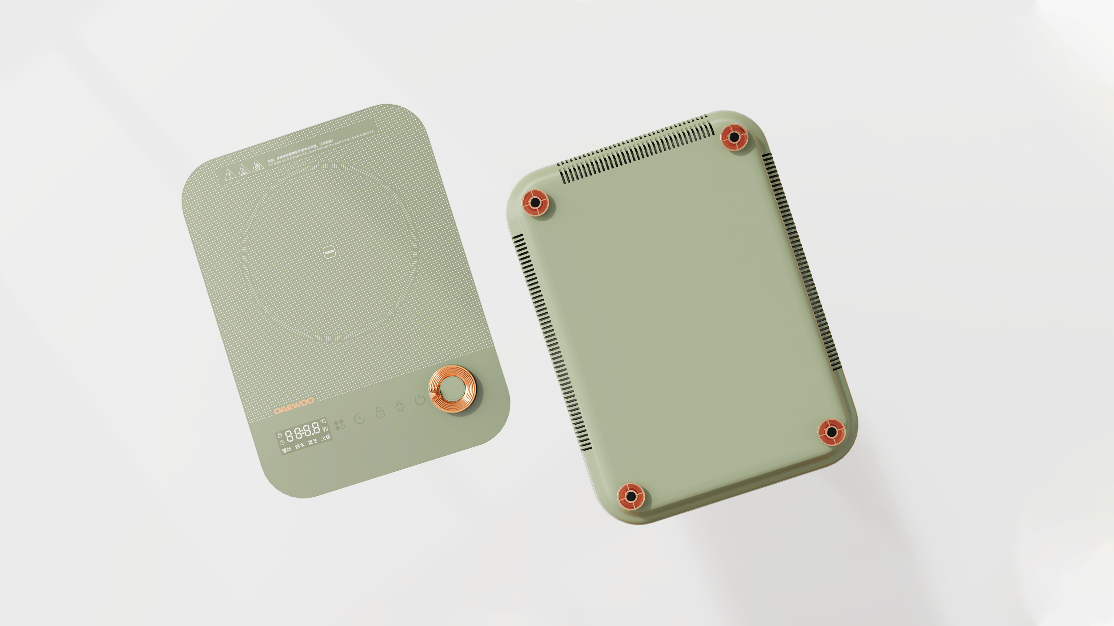 product design，Electromagnetic furnace，Kitchen appliances，Macro wing design，Product rendering，Daewoo，