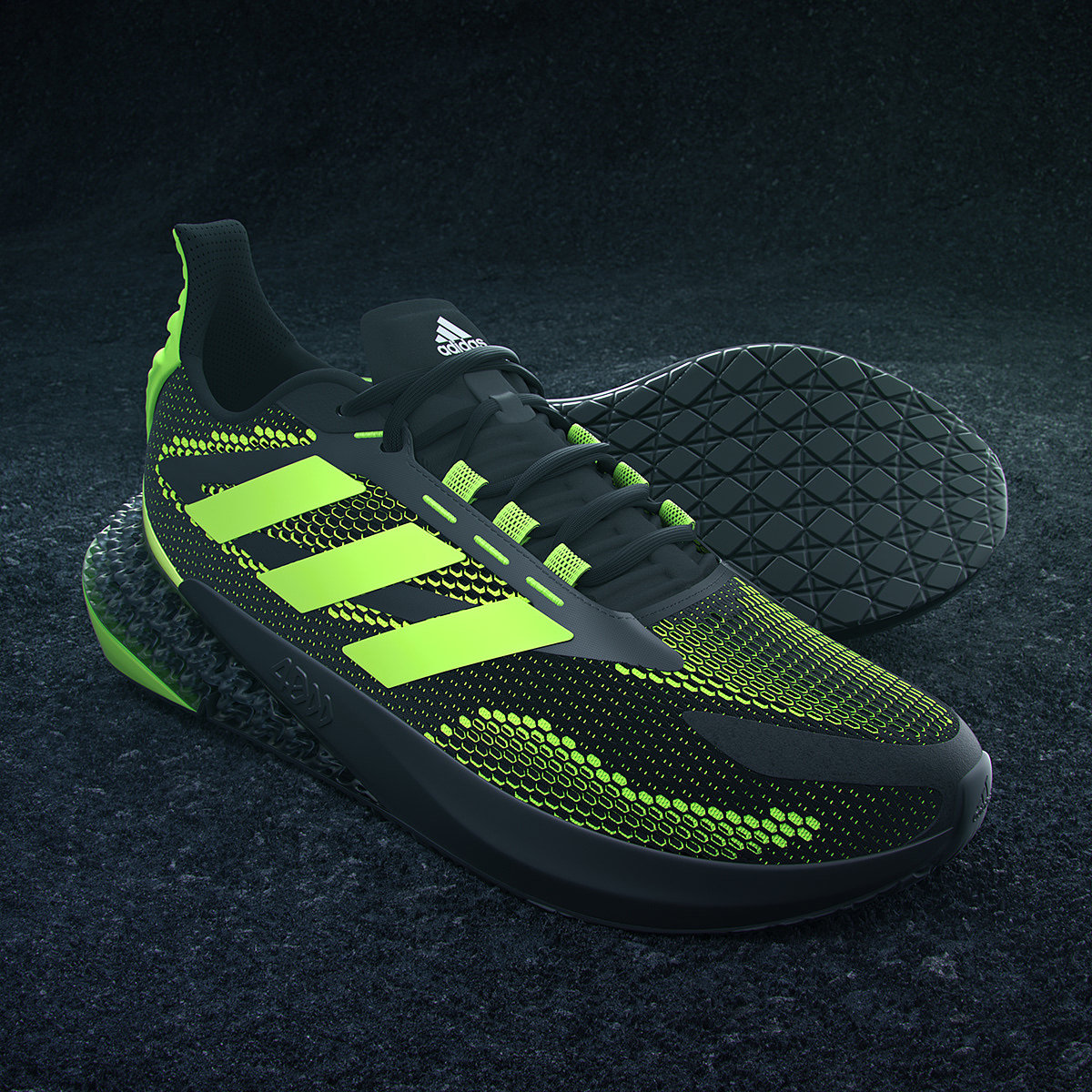 3D modeling，UV mapping，Render，Adidas，Running shoes，