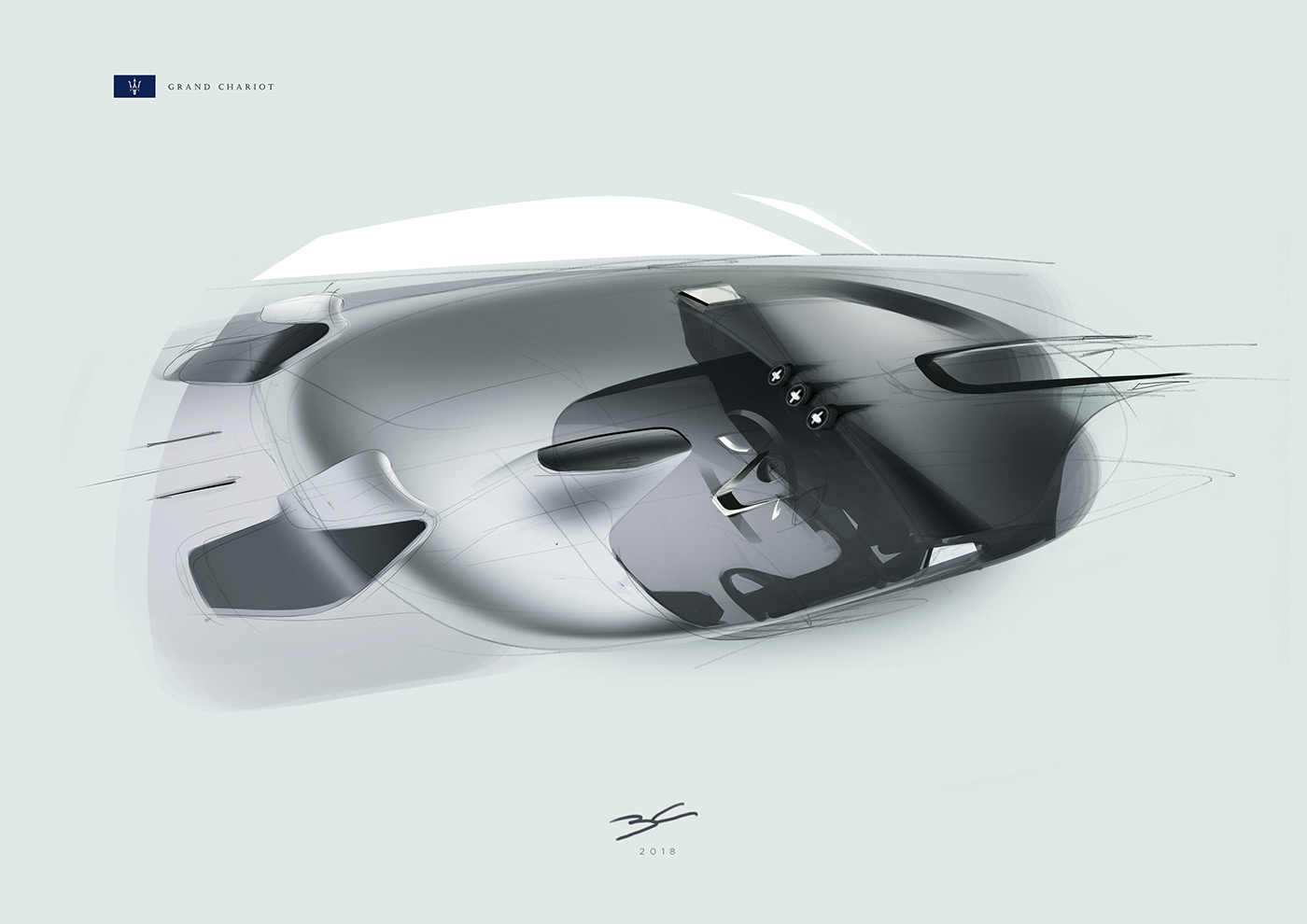 inside，concept，Grandchariot，maserati，vehicle，Automatic design，