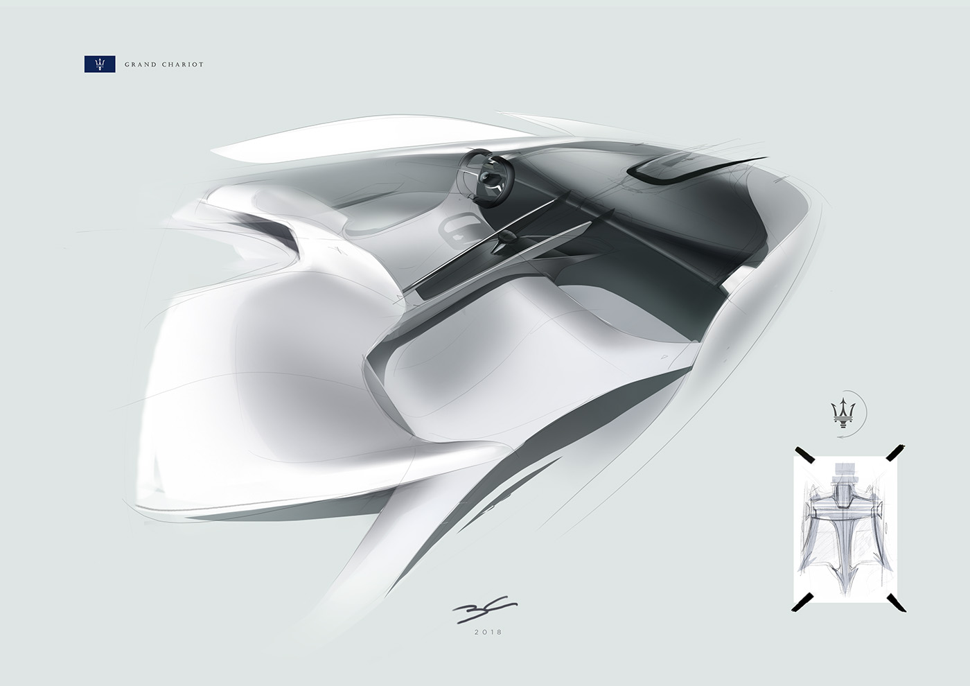inside，concept，Grandchariot，maserati，vehicle，Automatic design，