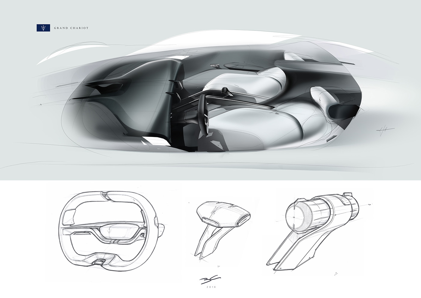 inside，concept，Grandchariot，maserati，vehicle，Automatic design，