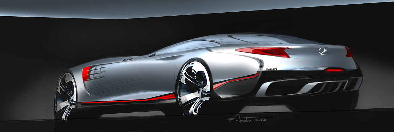 Hand drawn，Sports car，automobile，Benz，audi，