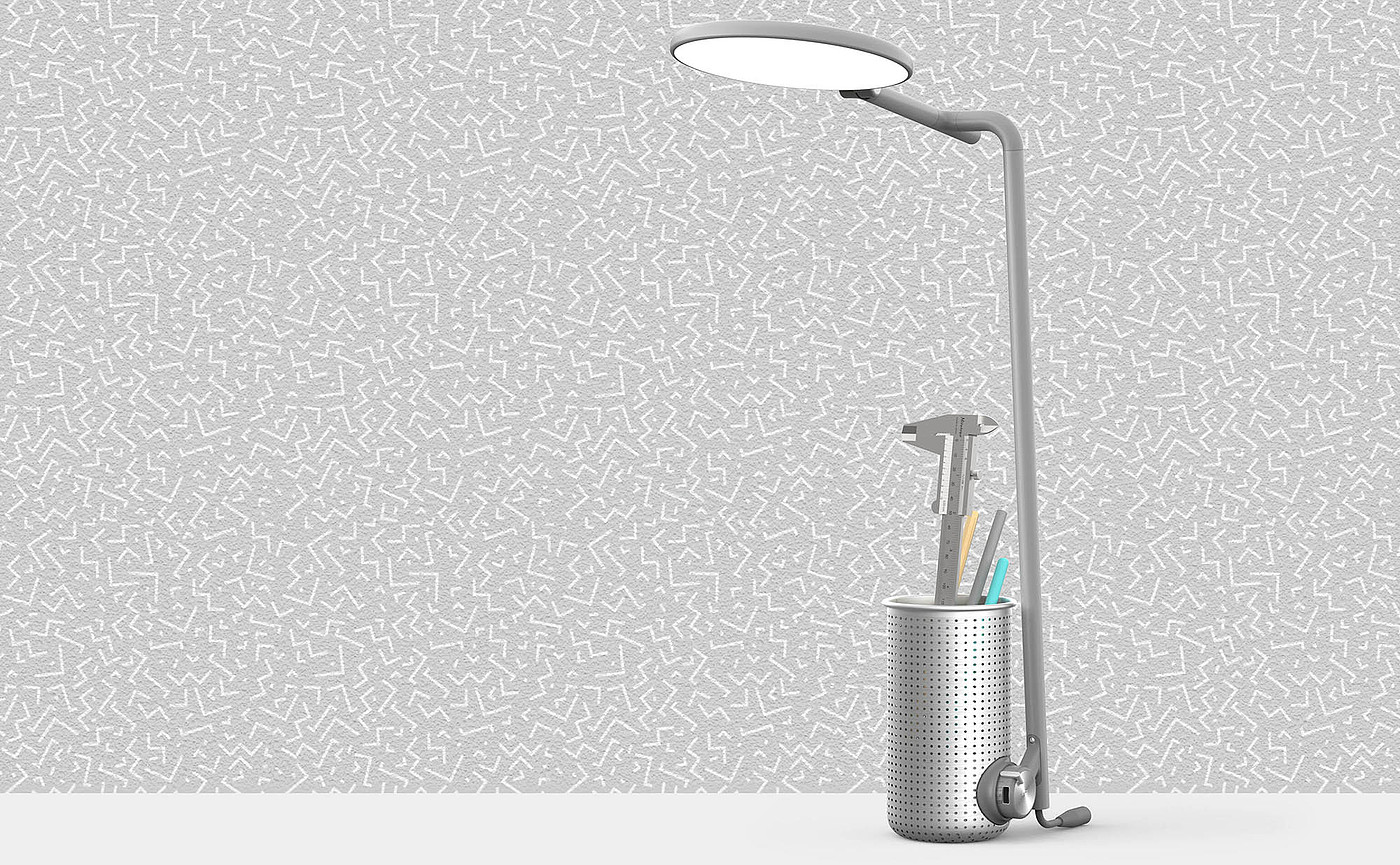 lamp，Desk lamp，pen container，flower arrangement，product design，industrial design，