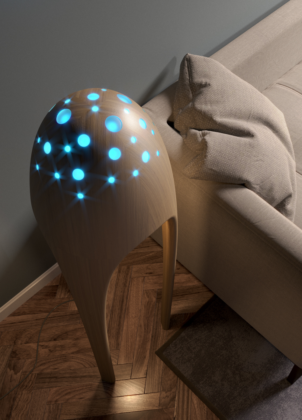lamp，furniture，alien，