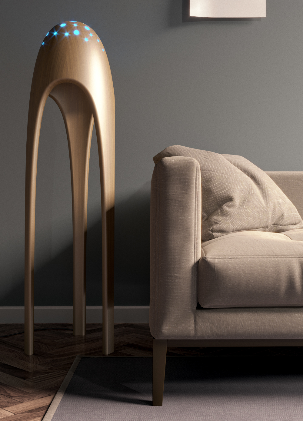 lamp，furniture，alien，