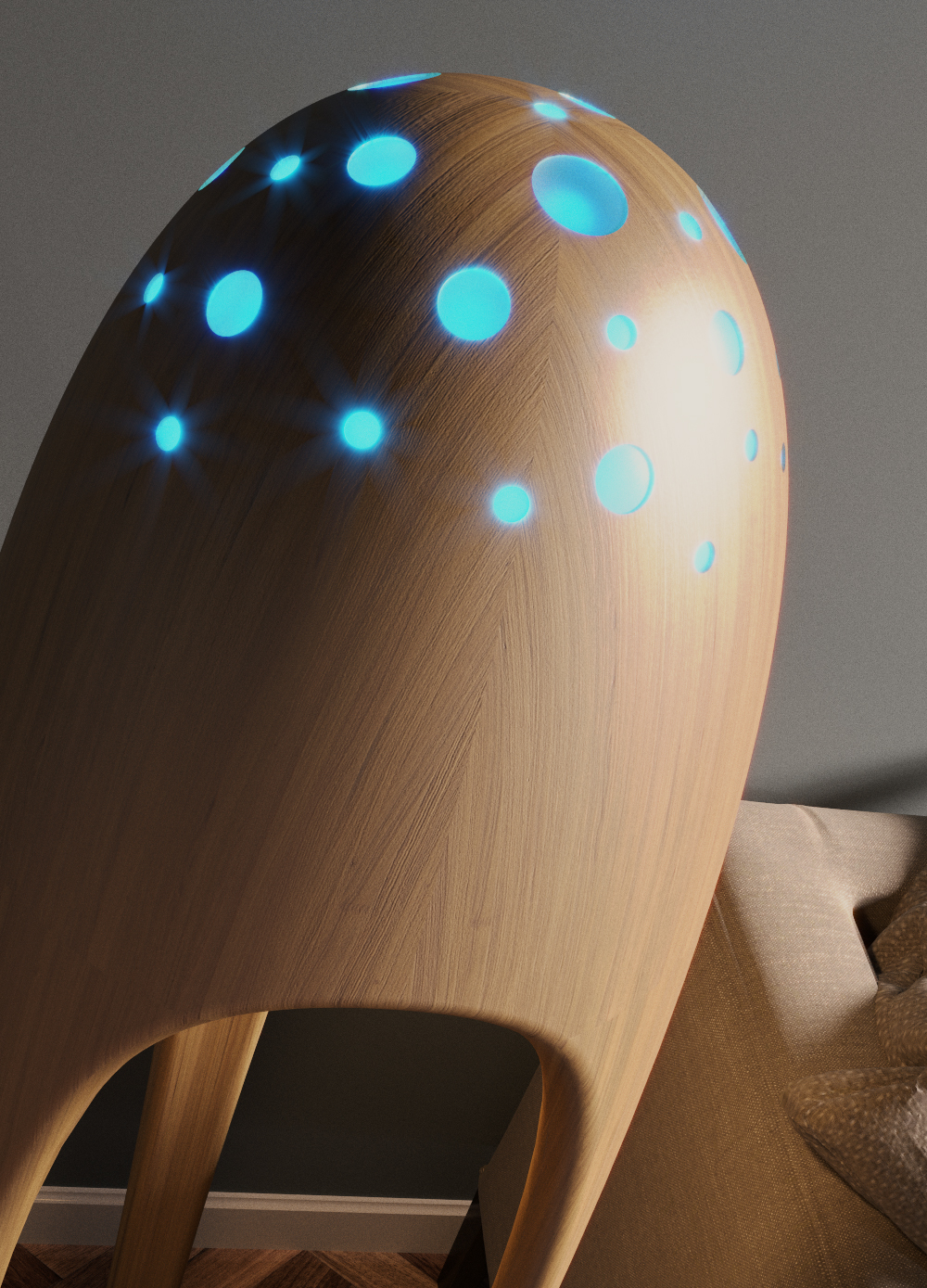 lamp，furniture，alien，