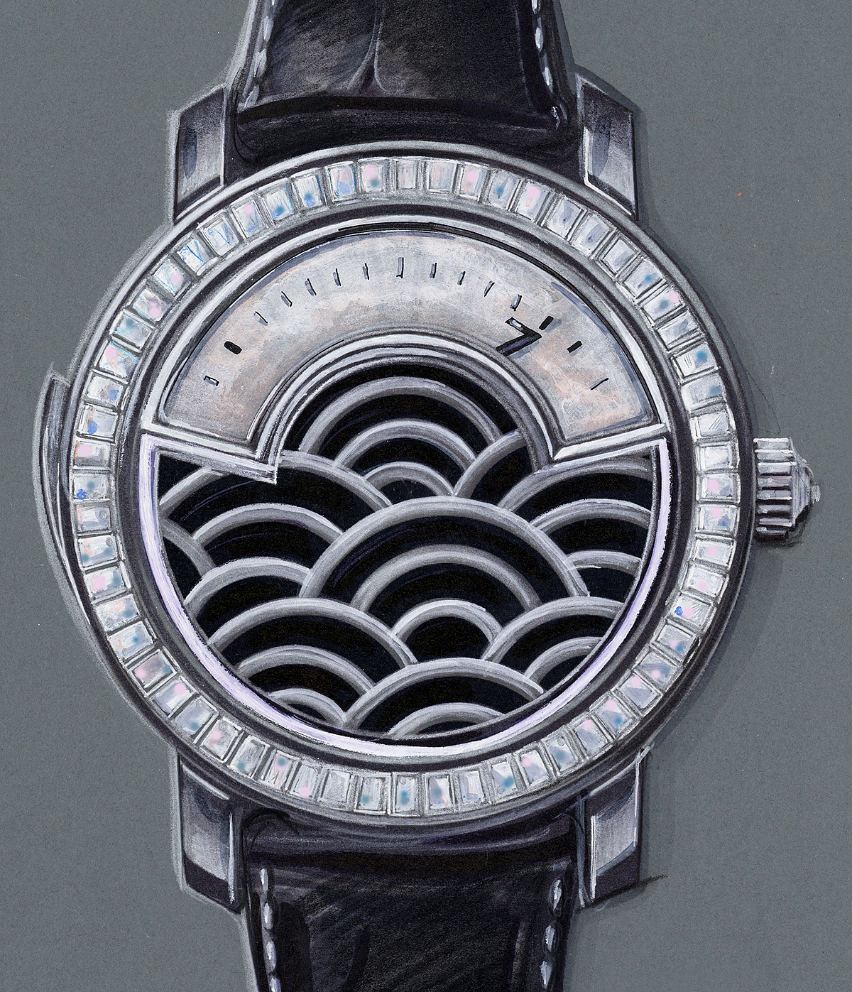 Wrist watch，Chinese elements，auspicious clouds，