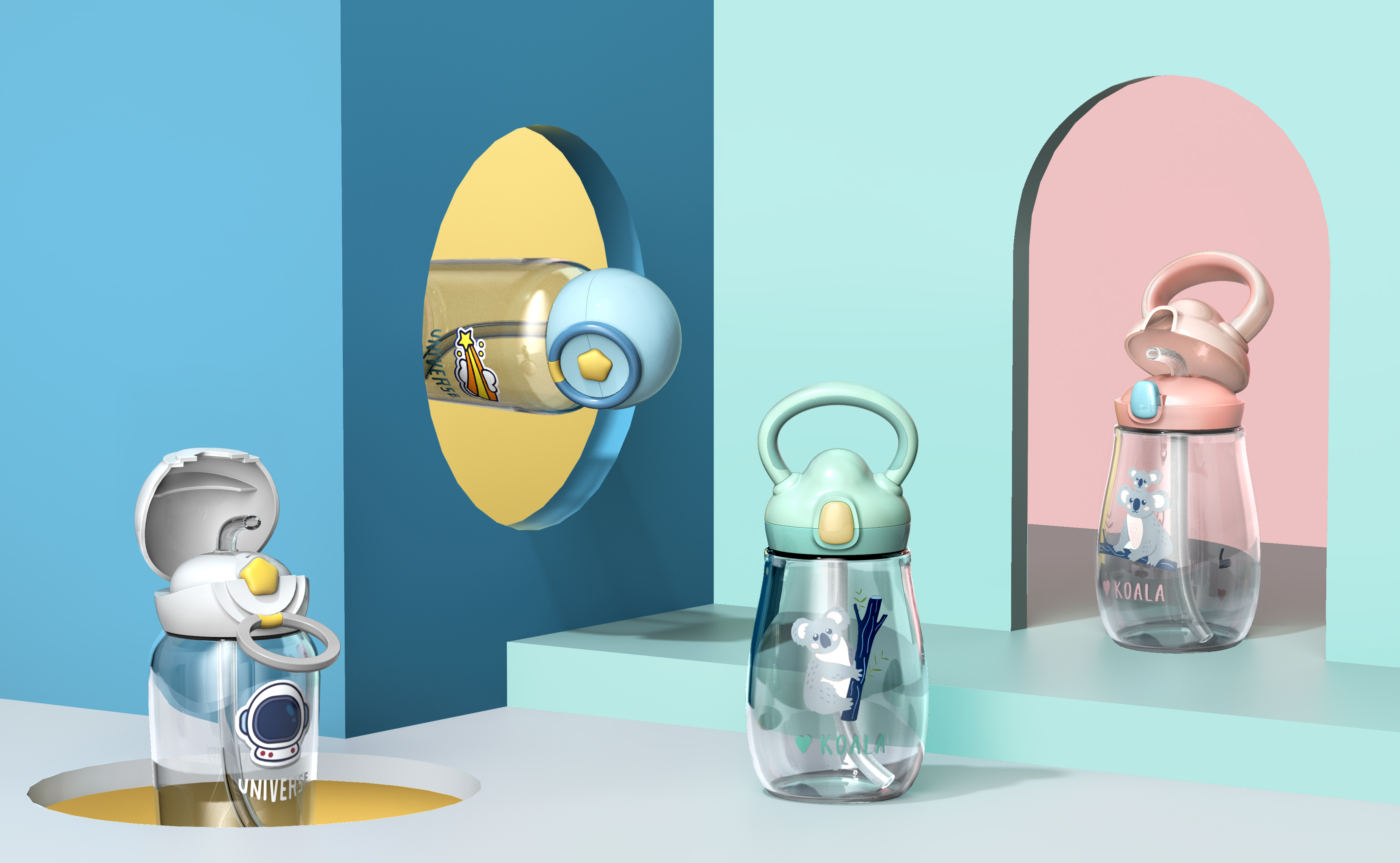 Grey design，Children kettle，Child mother and baby，