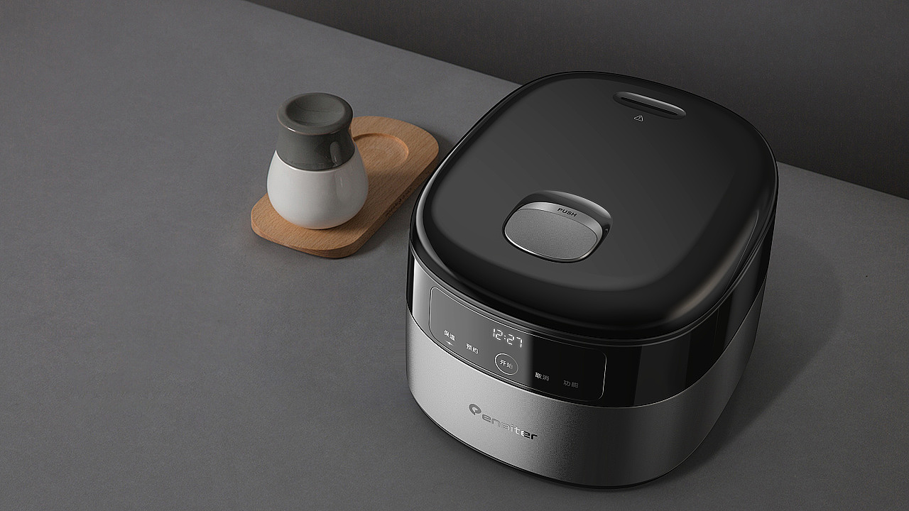 product design，Home appliance design，small home appliances，rice cooker，rice cooker，Render，