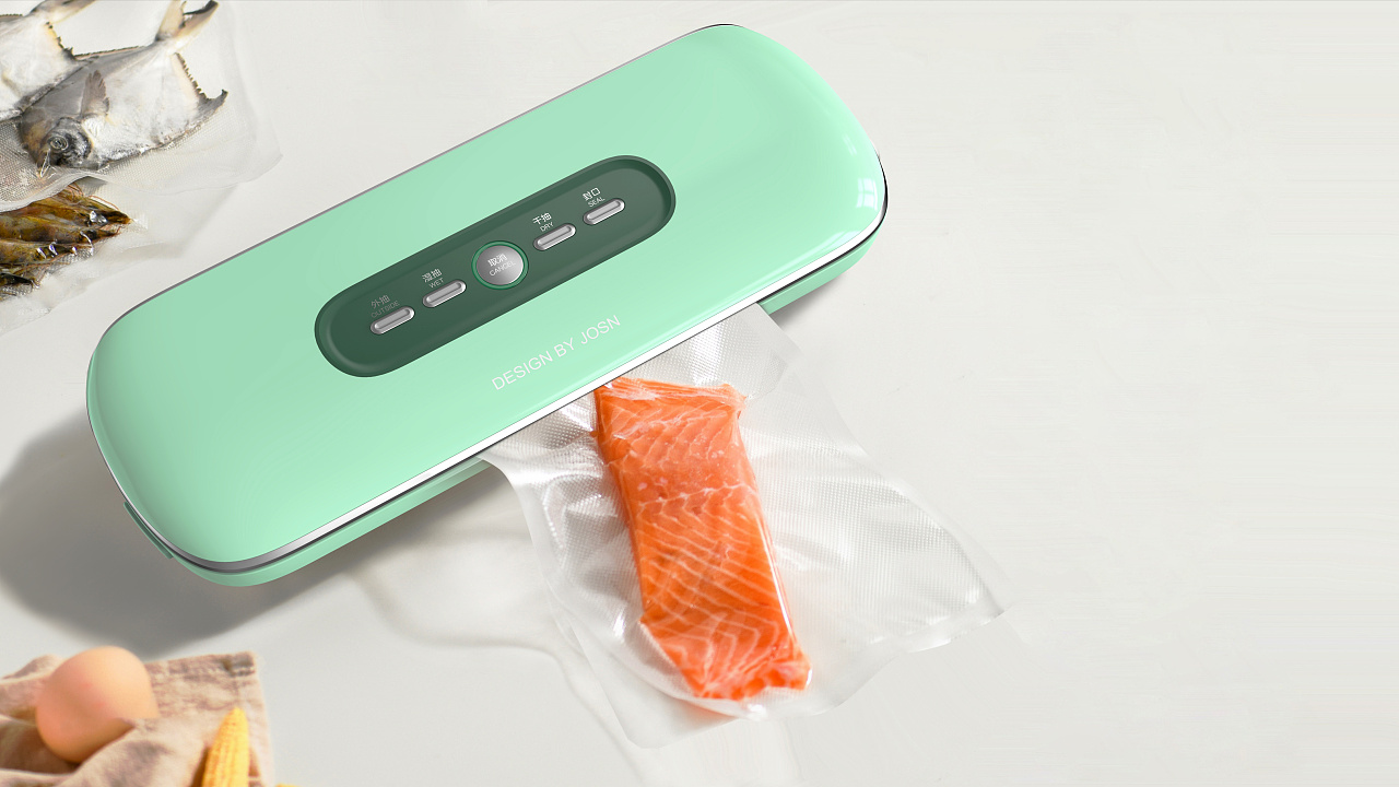 product design，Household appliances，small home appliances，Sealing machine，Vacuum sealing machine，Sealing machine，fully automatic，Food packaging machine，