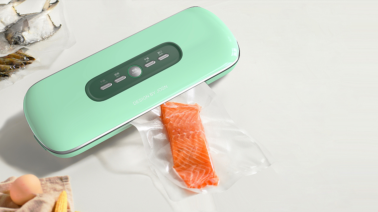 product design，Household appliances，small home appliances，Sealing machine，Vacuum sealing machine，Sealing machine，fully automatic，Food packaging machine，