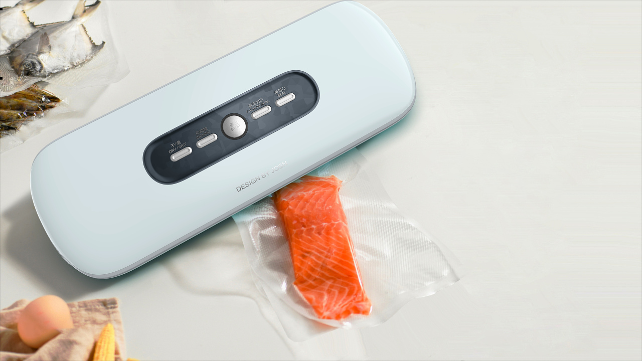 product design，Household appliances，small home appliances，Sealing machine，Vacuum sealing machine，Sealing machine，fully automatic，Food packaging machine，