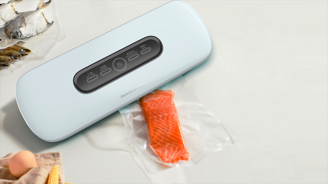 product design，Household appliances，small home appliances，Sealing machine，Vacuum sealing machine，Sealing machine，fully automatic，Food packaging machine，