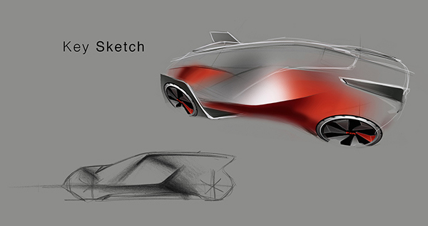 Super，Automobile design，sketch，Graduation project，industrial design，