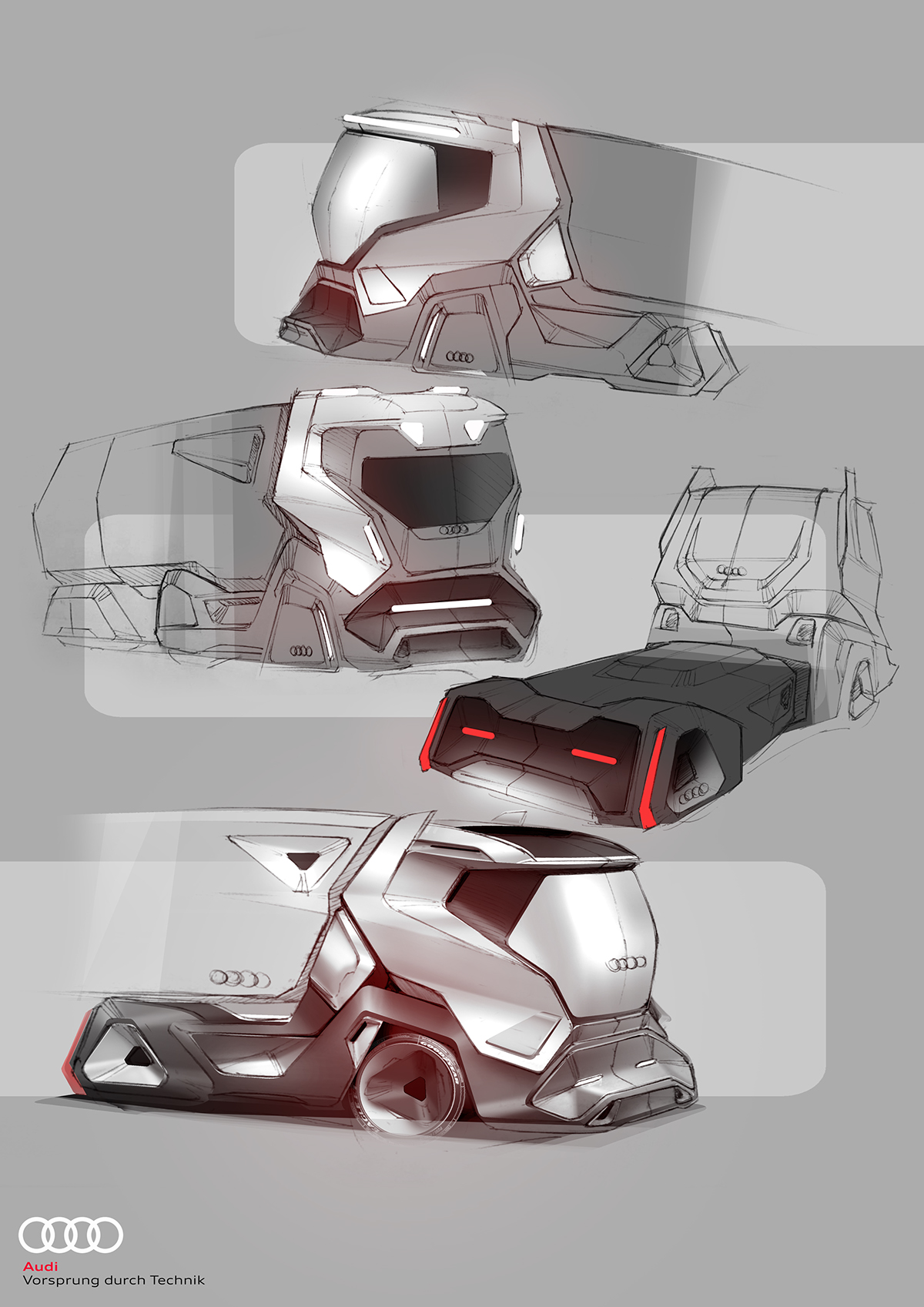 Box truck，gules，audi，