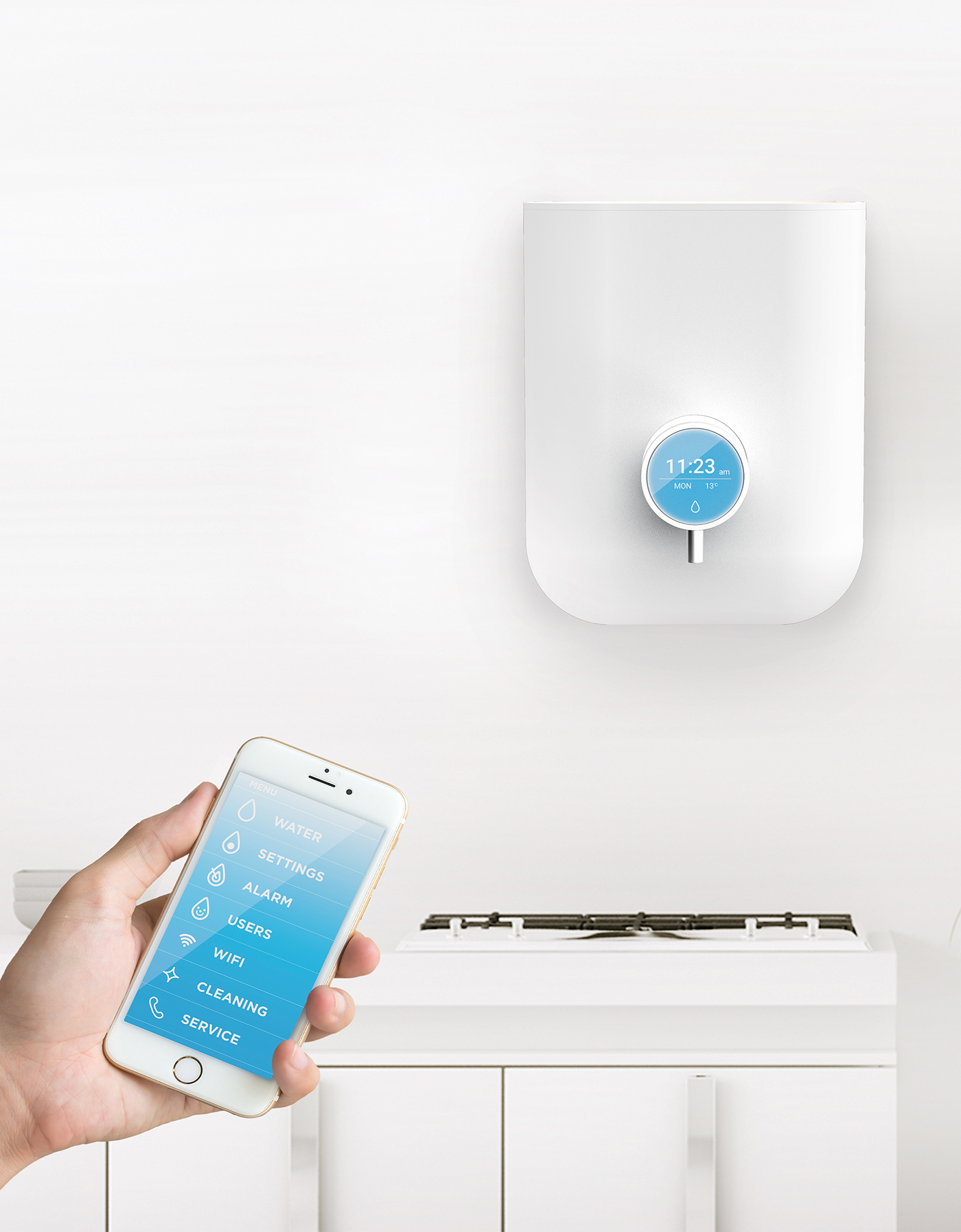 white，app，Water purifier，