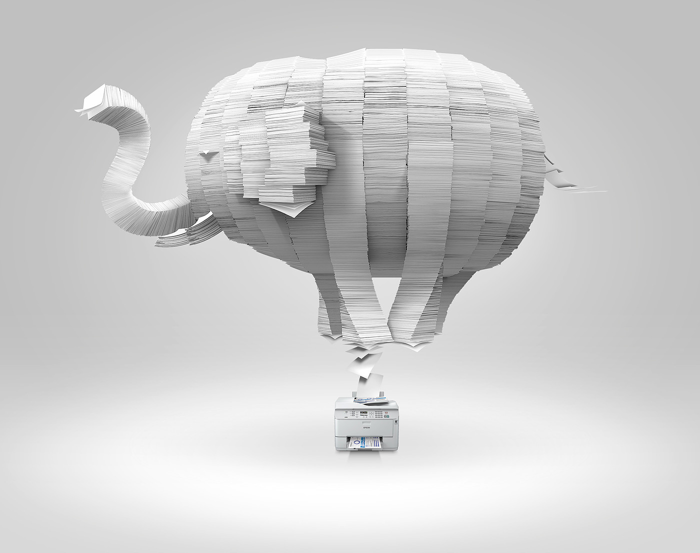 elephant，whale，3d，originality，cgi，printer，EPSON，Epson，