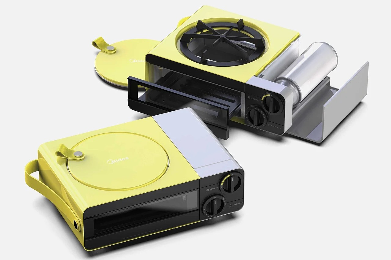 product design，Combination of non electric toaster, stove and oven，Outdoor kitchen，portable，Cook Nook，