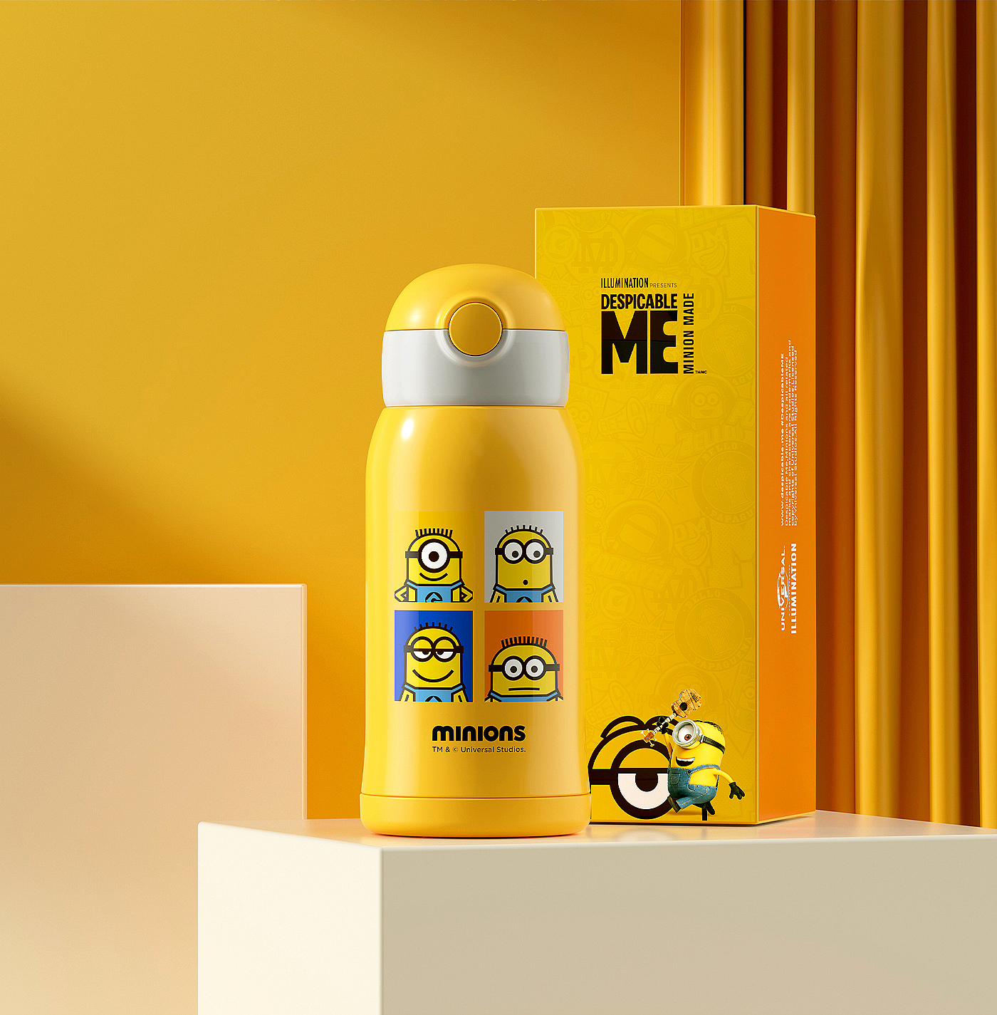 Minions，vacuum cup，children，Detail page，