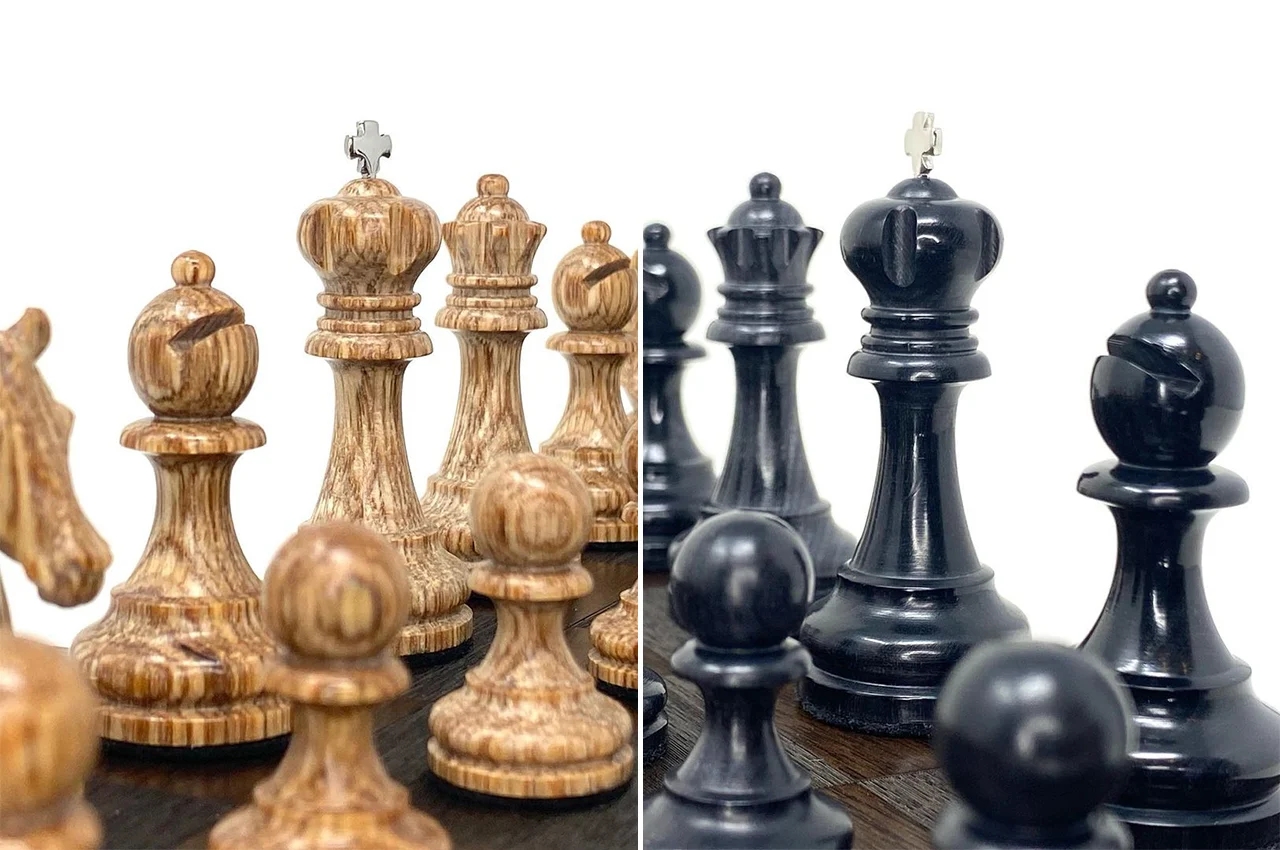 checkerboard，product design，Solid walnut，