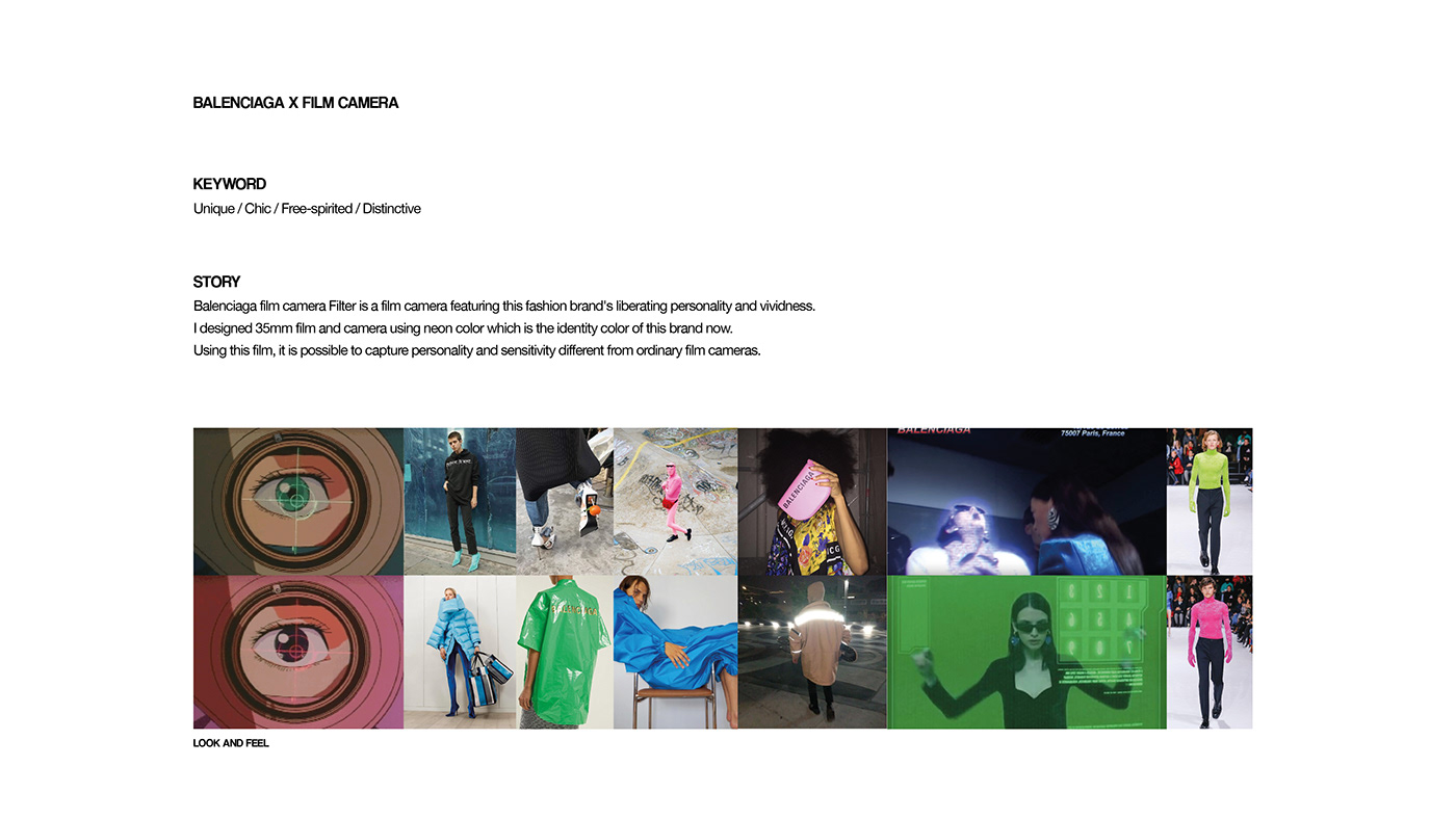 Balenciaga，film camera ，Filter，product design，