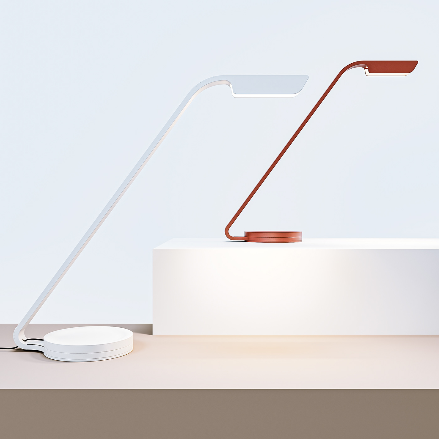 Desk lamp，Flex，product design，Minimalist，