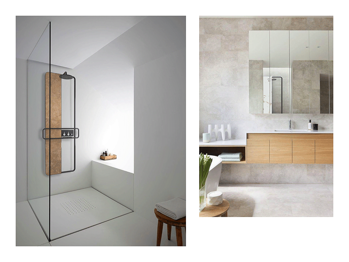 Shower，Marble，Minimalism，