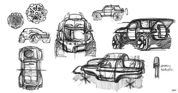 Tesla，Electric，Off-road vehicle，Automobile design，product design，