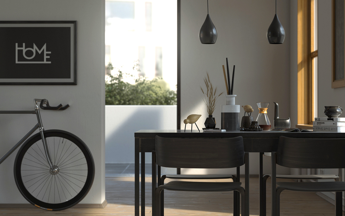 Rendering，3d，headset，lamp，bottle，pot，pot，chair，stool，