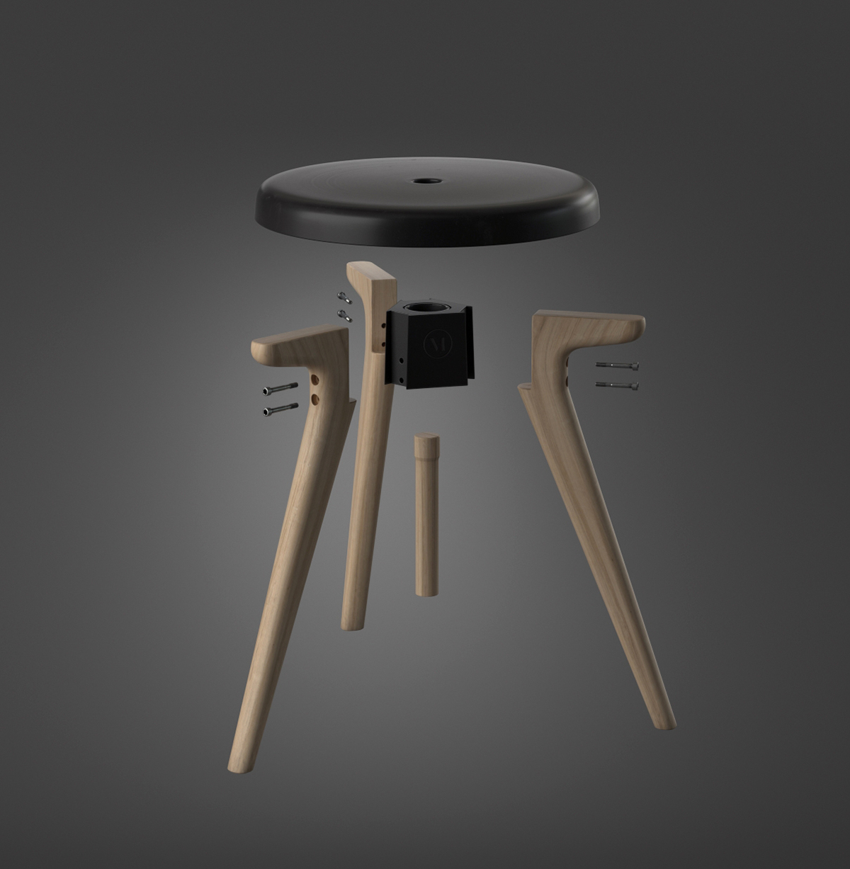 Rendering，3d，headset，lamp，bottle，pot，pot，chair，stool，