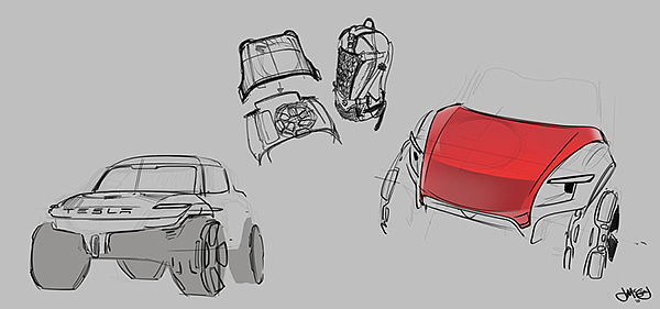 Tesla，Electric，Off-road vehicle，Automobile design，product design，