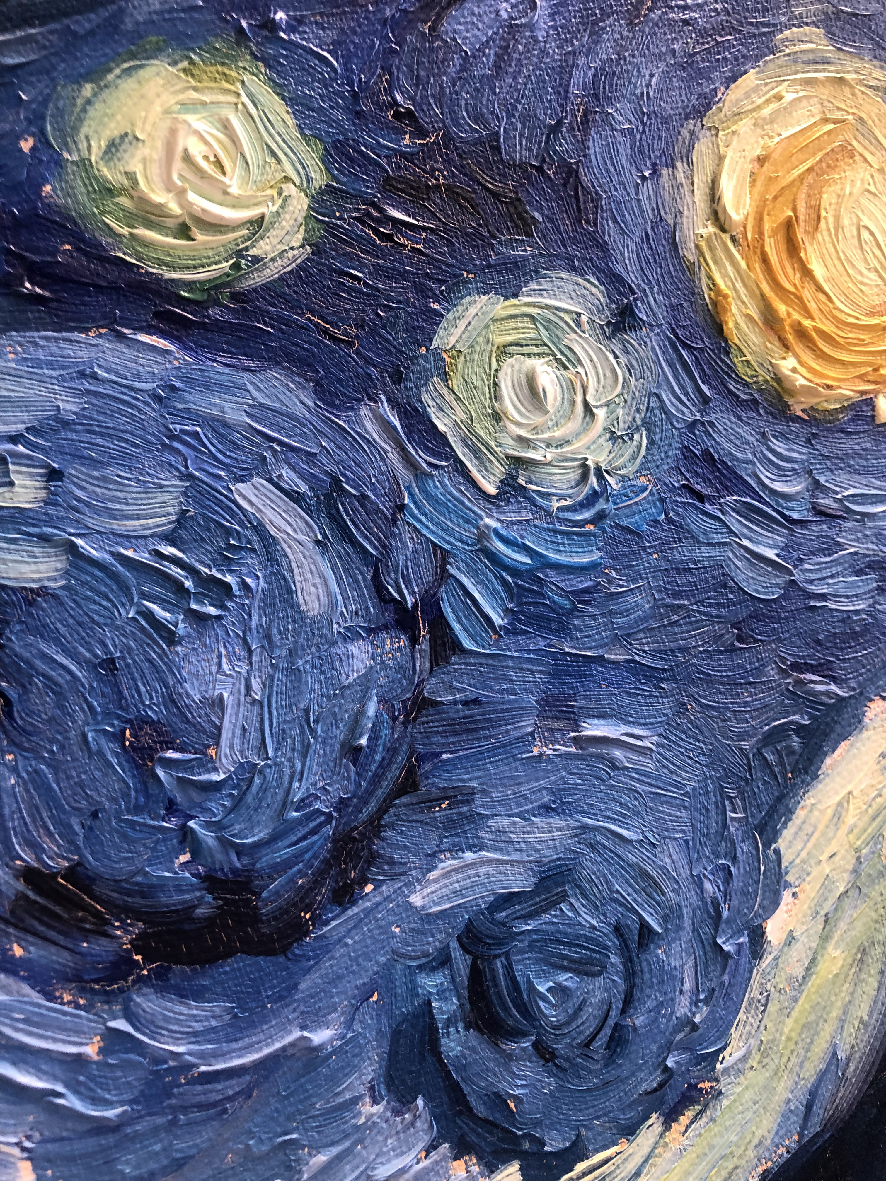 Oil Painting，van gogh，starry sky，