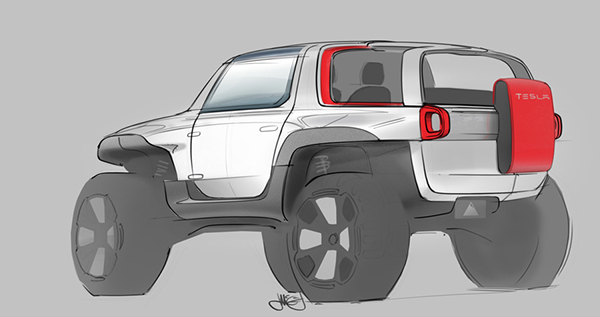 Tesla，Electric，Off-road vehicle，Automobile design，product design，