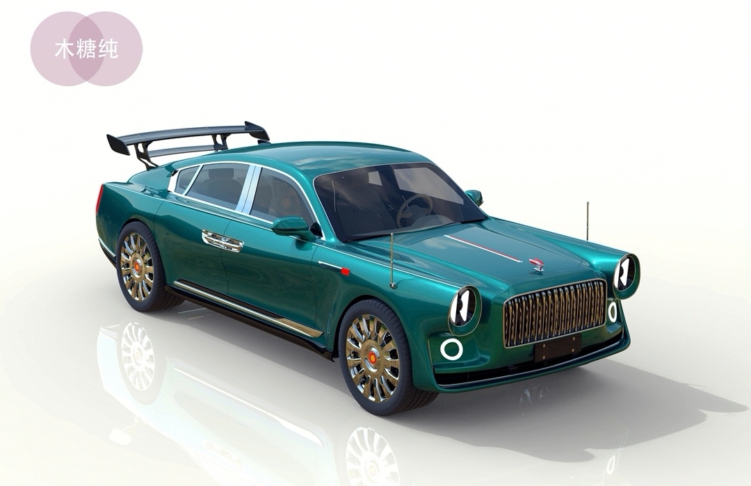 Automobile design，Sports car，Red Banner ，Domestic car，vehicle，