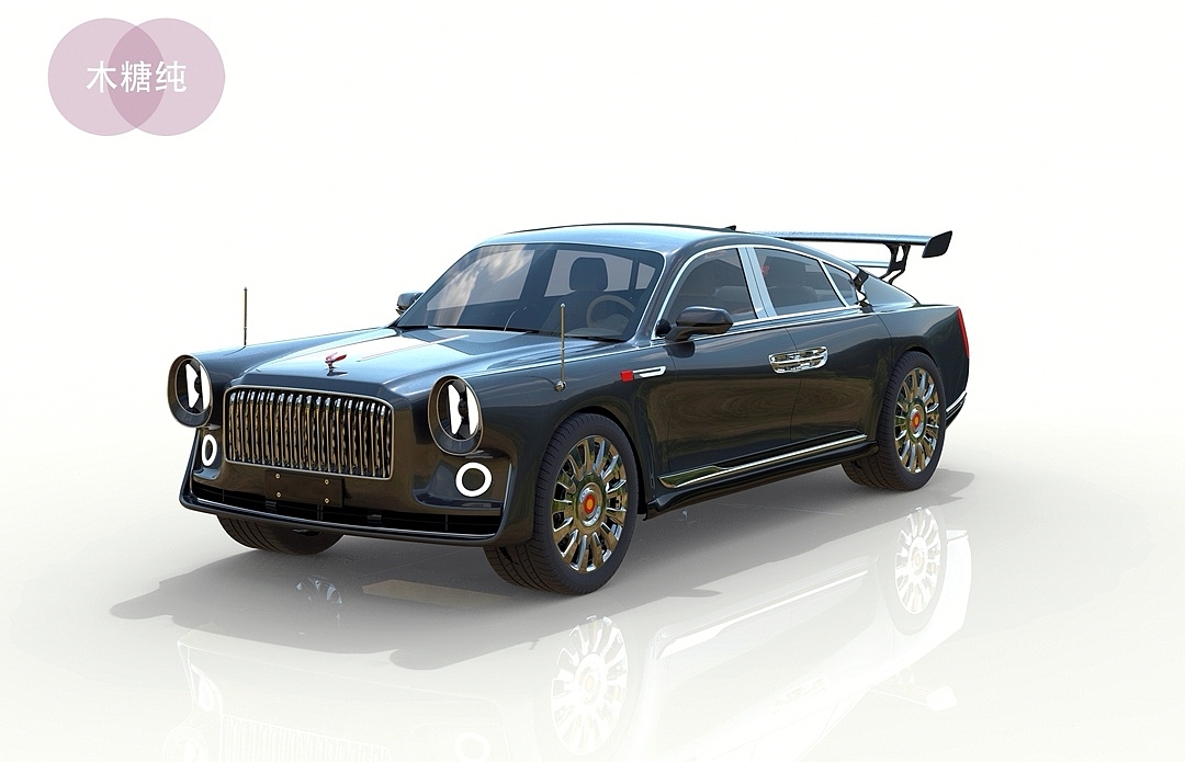 Automobile design，Sports car，Red Banner ，Domestic car，vehicle，