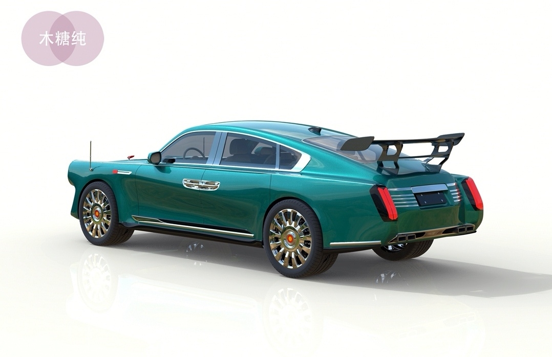 Automobile design，Sports car，Red Banner ，Domestic car，vehicle，