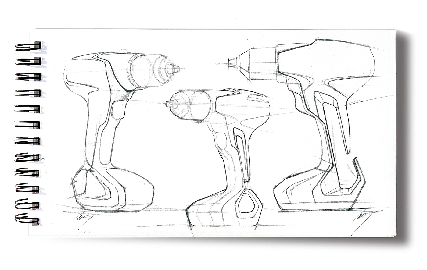 Electric drill，tool，renovation，Hand drawn，