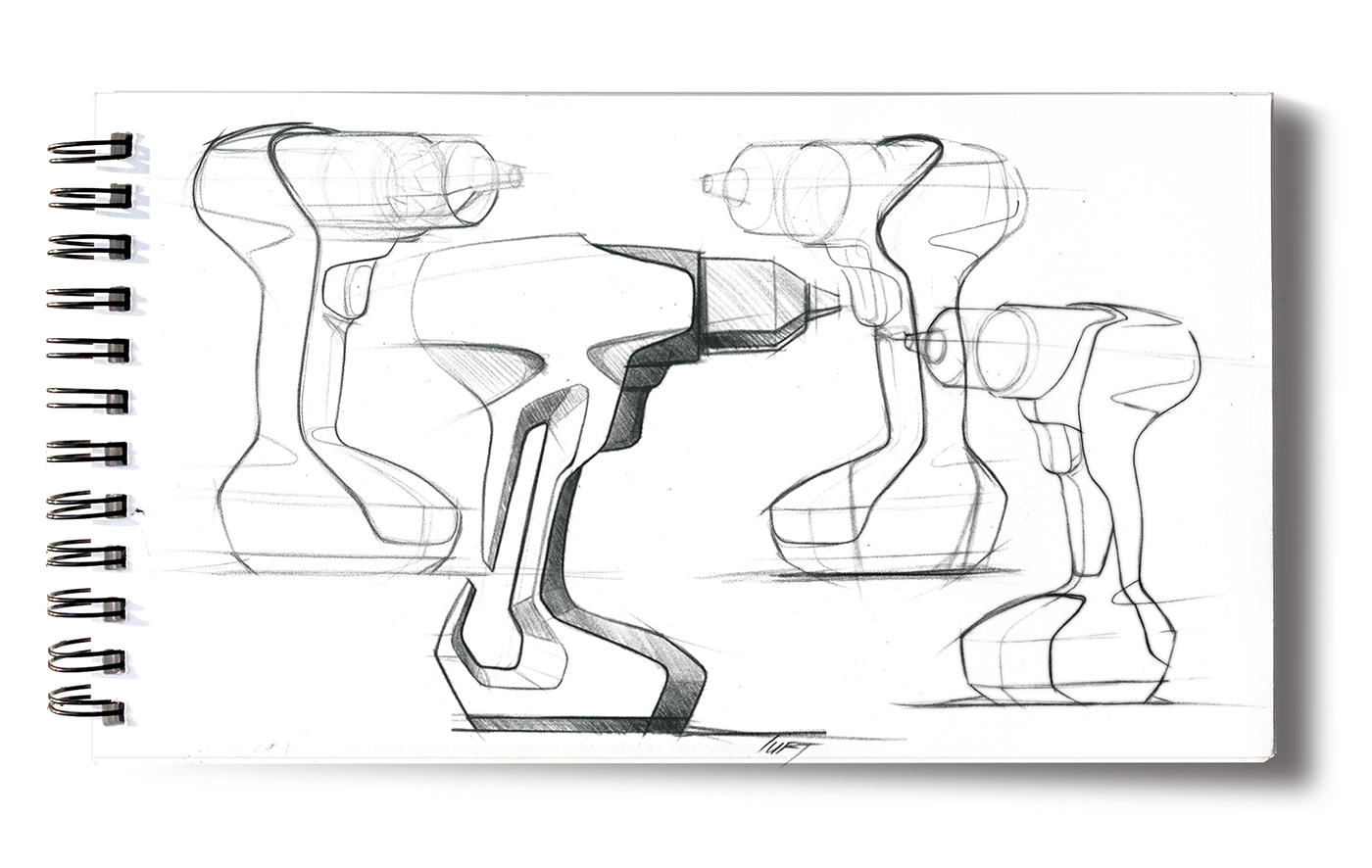 Electric drill，tool，renovation，Hand drawn，