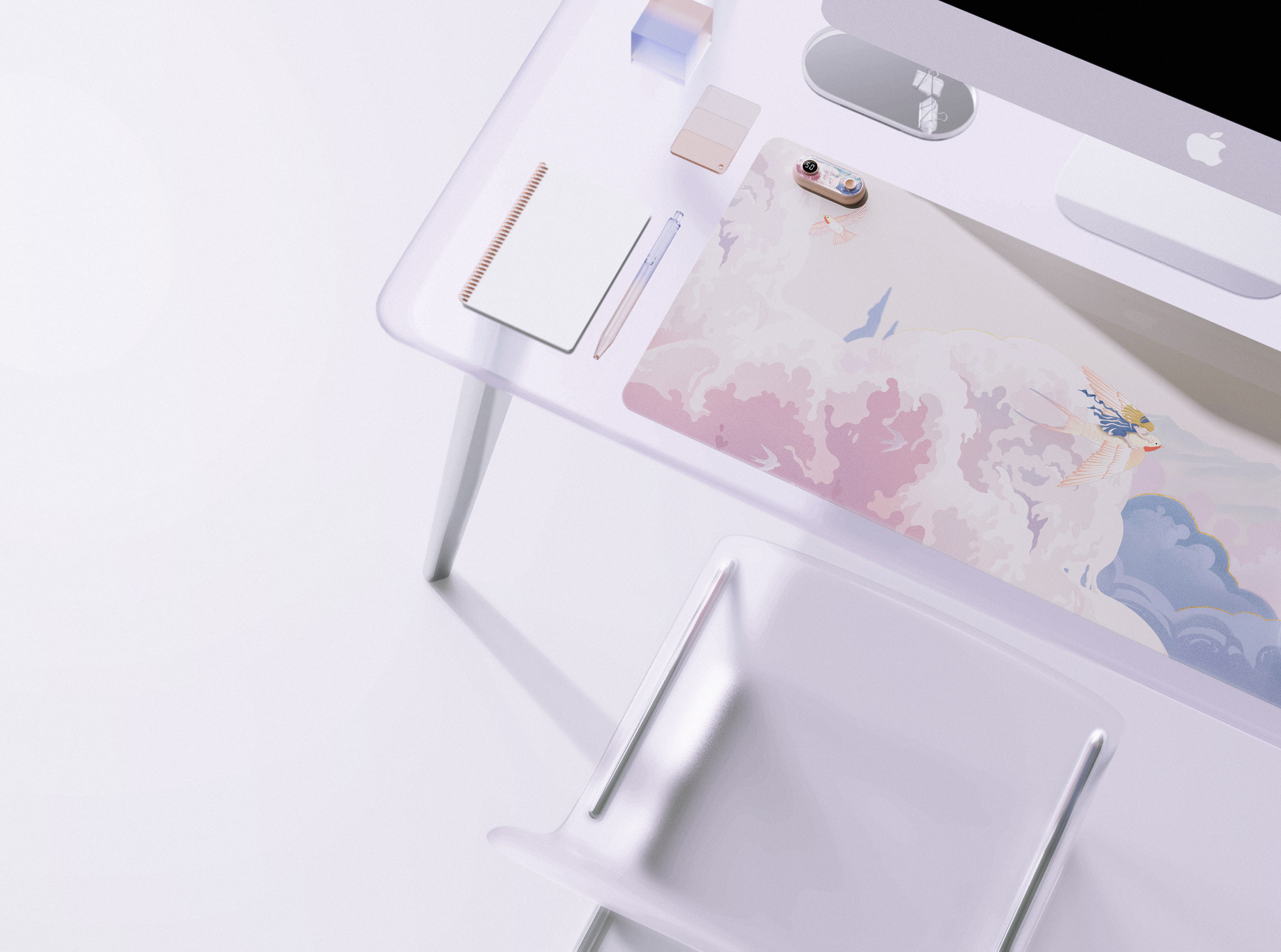 Heating table mat，industrial design，Transparent material，