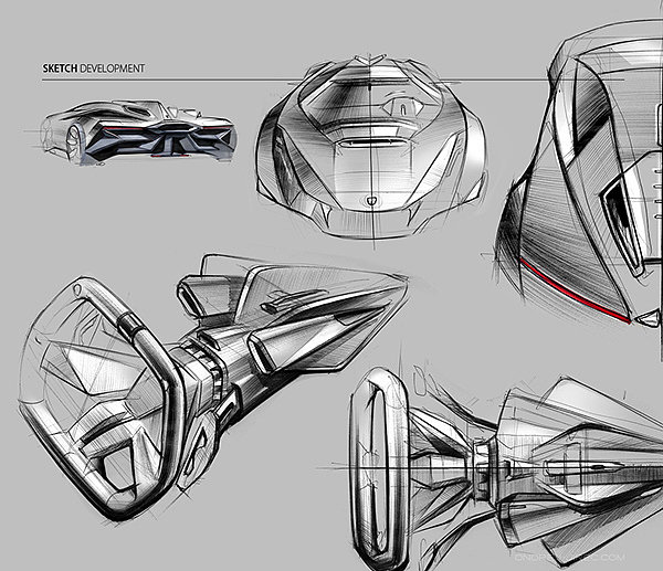 Lamborghini，Automobile design，product design，streamline，Sports car，