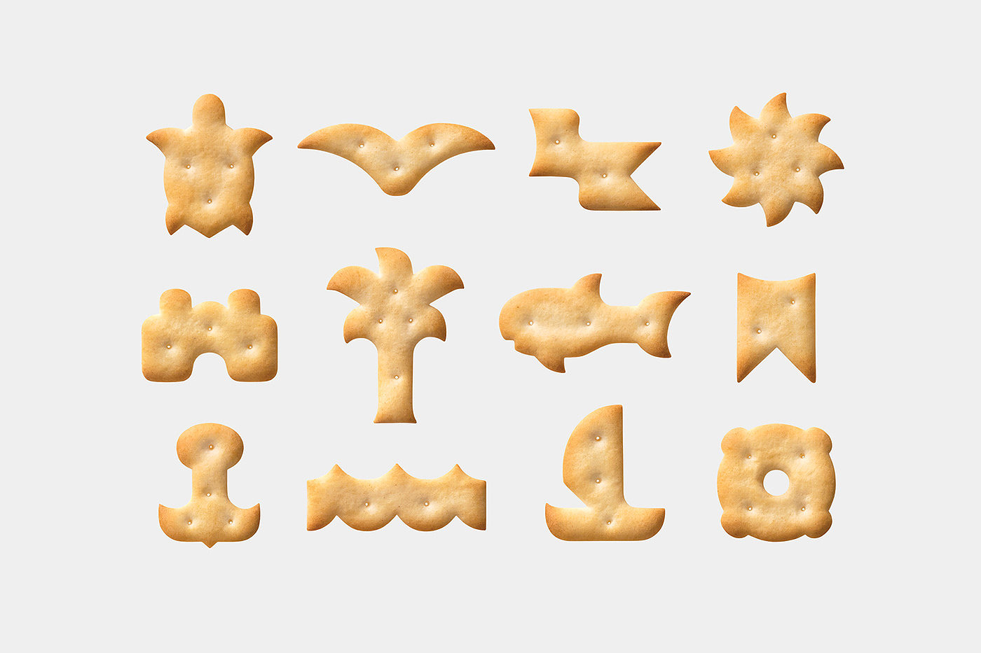 Snack biscuit，Creative design，Biscuit character，Snack crackers line，