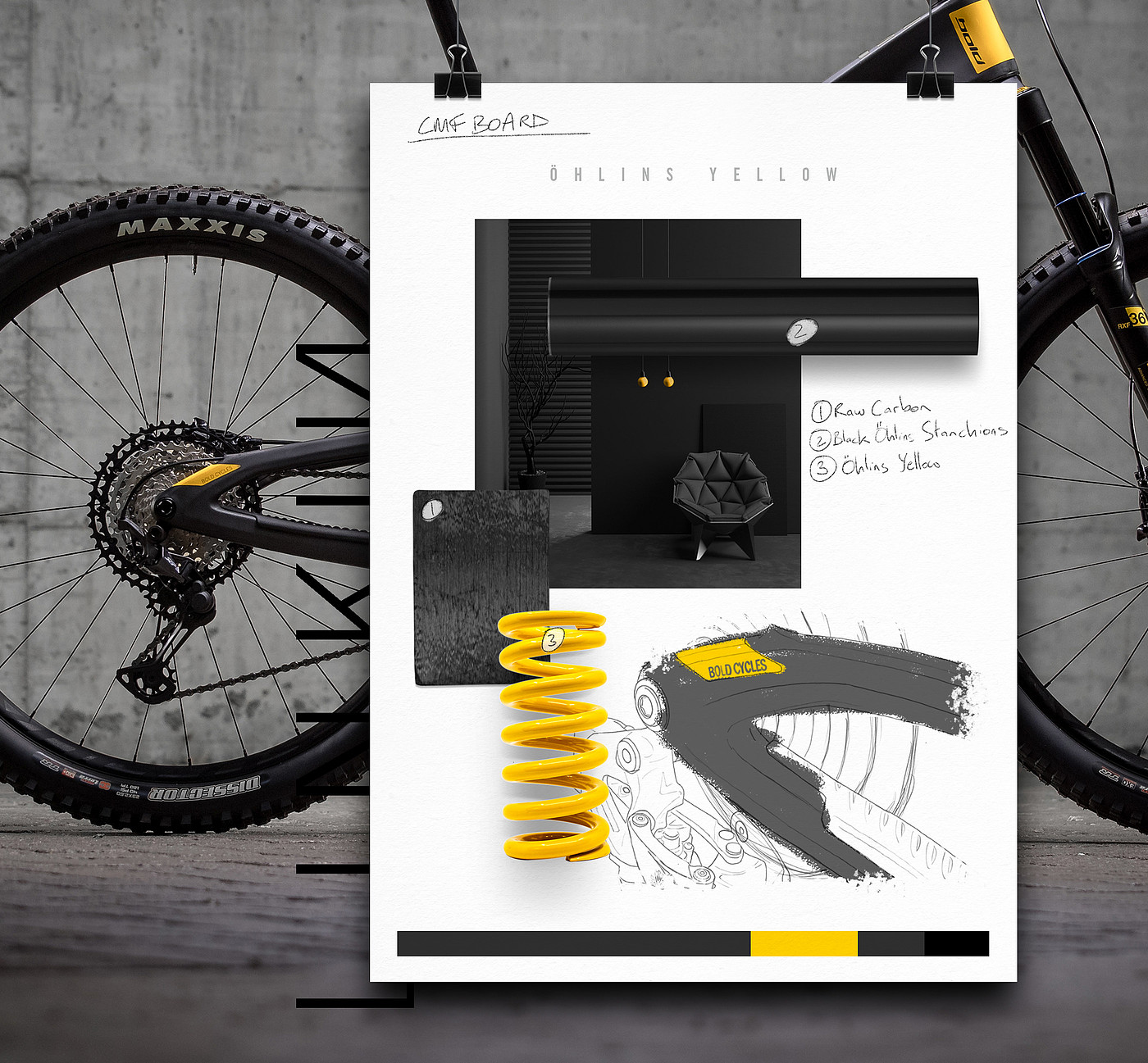 Bicycle，Mountain Bike，Splicing graphics，