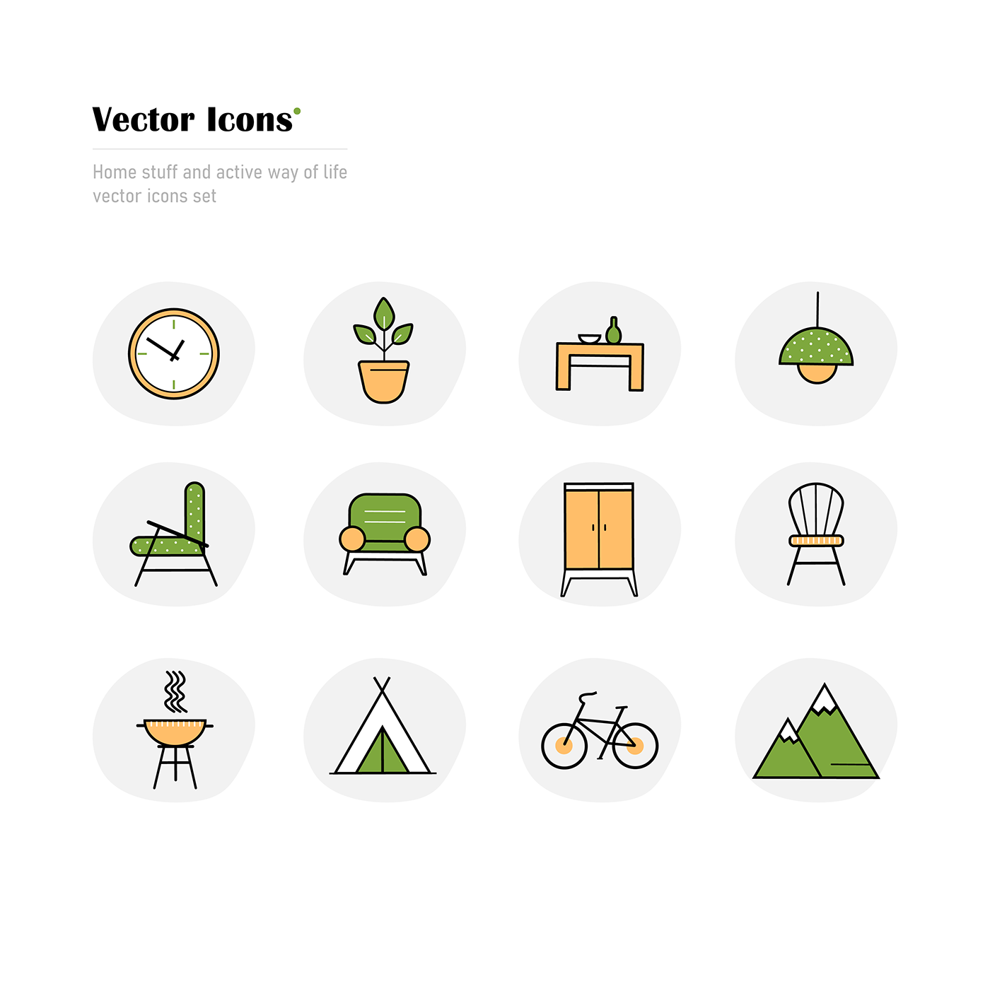 Vector Icons Set - 普象网