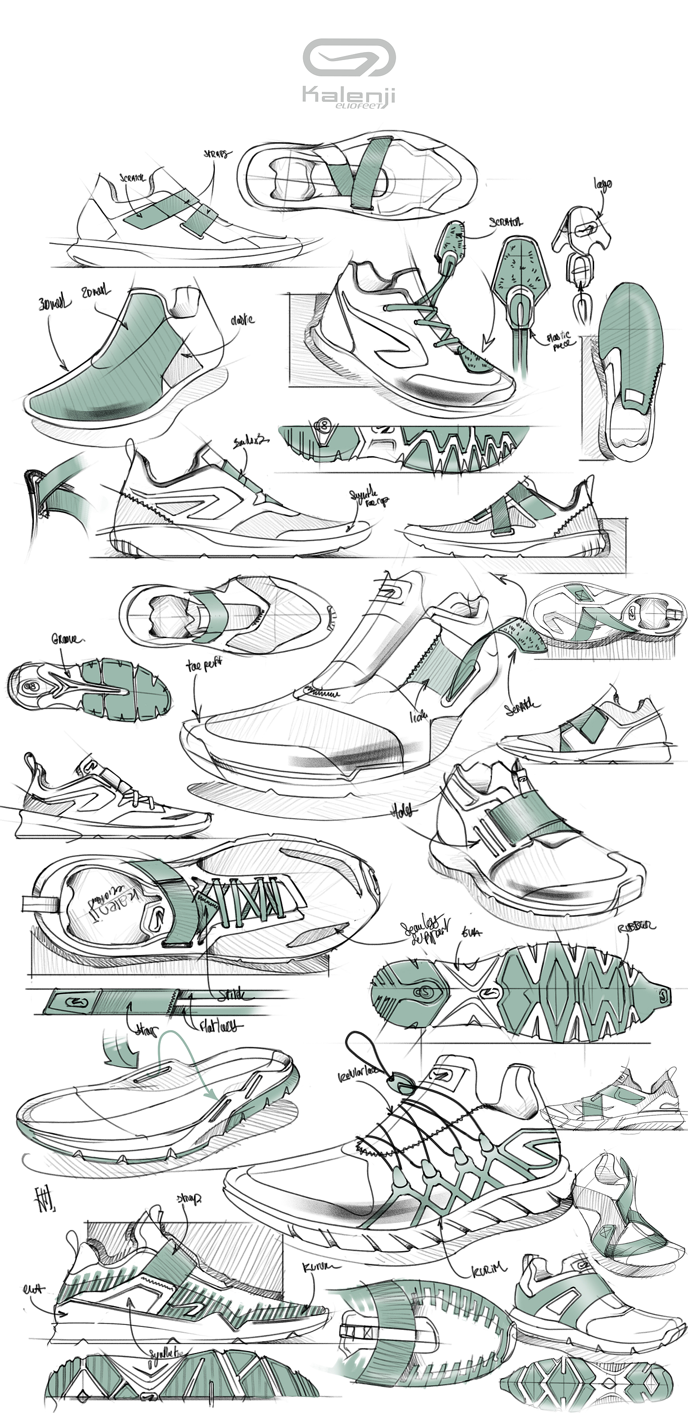 shoes，Hand drawn，modelling，ps，